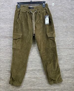 Guess Ultimate Skinny Cargo Pant Womens Size 28 Beast Green Mid Rise Stretch NEW